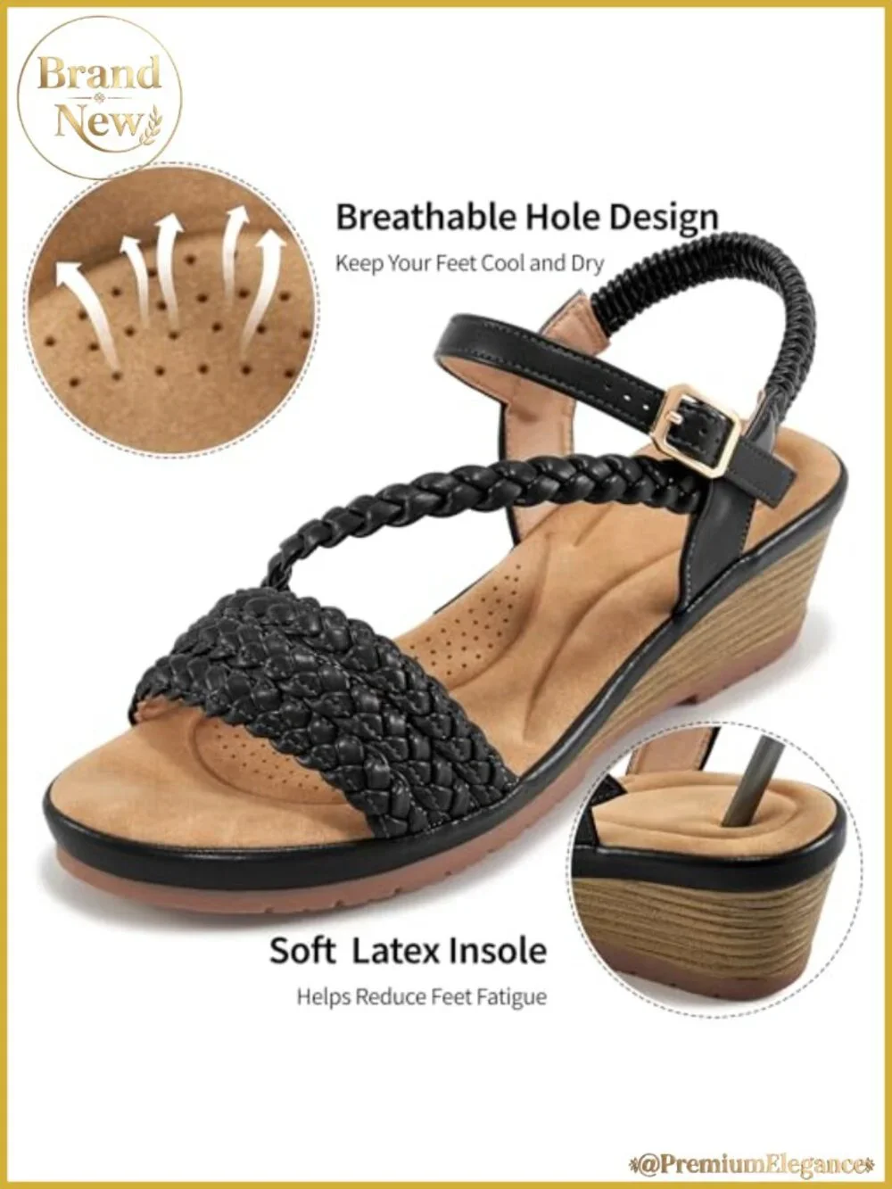 Wedge Sandals Women Dressy Strappy Platform Summer Wedding Walking Shoes